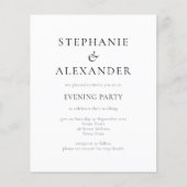 Budget Moderne QR Code Wedding Evening Party Uitno (Voorkant)