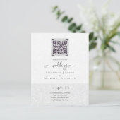 BUDGET Moderne QR Scanning Code Wedding nodigt uit (Staand voorkant)