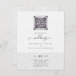 BUDGET Moderne QR Scanning Code Wedding nodigt uit