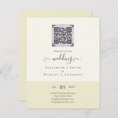 BUDGET Moderne QR Scanning Code Wedding nodigt uit (Voorkant / Achterkant)