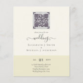 BUDGET Moderne QR Scanning Code Wedding nodigt uit (Voorkant)