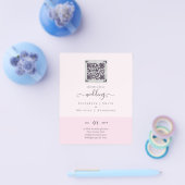 BUDGET Moderne QR Scanning Code Wedding nodigt uit Flyer (Enkel)