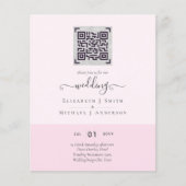 BUDGET Moderne QR Scanning Code Wedding nodigt uit Flyer (Voorkant)