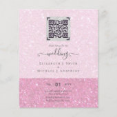 BUDGET Moderne QR Scanning Code Wedding nodigt uit Flyer (Voorkant)