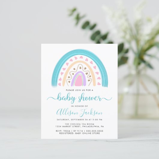 Budget Moderne Rainbow-Baby shower (Staand voorkant)