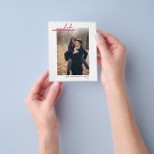 Budget Moderne Red Merry-kerstfotokaart Flyer (Hand)