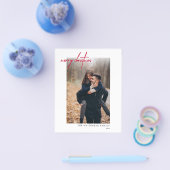 Budget Moderne Red Merry-kerstfotokaart Flyer (Enkel)