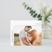 Budget Moderne Retro Lijst Photo Holiday Card (Staand voorkant)