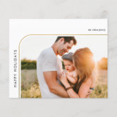 Budget Moderne Retro Lijst Photo Holiday Card (Voorkant)