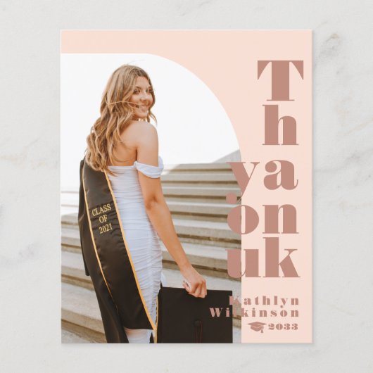 BUDGET Moderne Roos Roze Arch Foto Afstudeerder Ha Flyer (Voorkant)