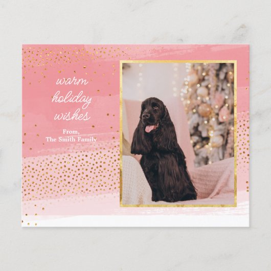 Budget Moderne Roze en Gouden Foto (Voorkant)