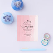 BUDGET Moderne , roze , roze weddenschap uitnodigi Flyer (Enkel)