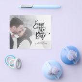 BUDGET Moderne Rustic Save the Date Photo Flyer (Enkel)