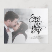 BUDGET Moderne Rustic Save the Date Photo Flyer (Voorkant)