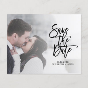 BUDGET Moderne Rustic Save the Date Photo Flyer