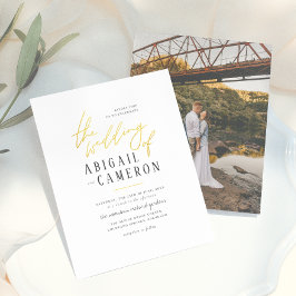 Budget Moderne Rustieke Gouden Lettertype Foto Bru