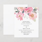 Budget Moderne Rustieke Roze Bloemige Bruiloft (Voorkant / Achterkant)