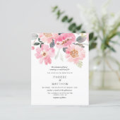Budget Moderne Rustieke Roze Bloemige Bruiloft (Staand voorkant)