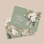 budget Moderne rustige pampas sparen de datum Notitiekaartje