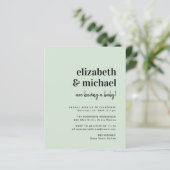 Budget Moderne Sage Couples Baby shower Uitnodigin (Staand voorkant)
