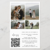 Budget moderne script foto QR bruiloft uitnodiging Flyer (Achterkant)