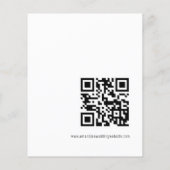 Budget Moderne Script QR Code Wedding RSVP (Achterkant)