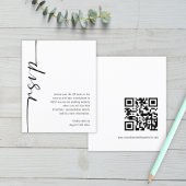 Budget Moderne Script QR Code Wedding RSVP