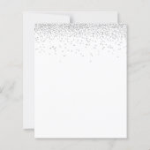 Budget Moderne Script Silver Glitter Wedding Invit (Achterkant)