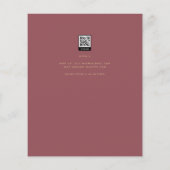 BUDGET Moderne Stof Roze Roze Gouden Trouw Uitnodi Flyer (Achterkant)