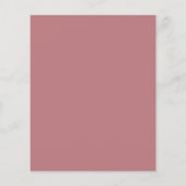 Budget Moderne Stof Roze Script Trouwmenu (Achterkant)