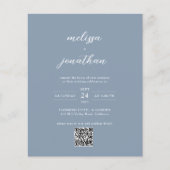 BUDGET Moderne stoffige blauwe foto QR Code bruilo (Voorkant)