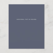 Budget Moderne Stusty Blue Wedding Invites (Achterkant)
