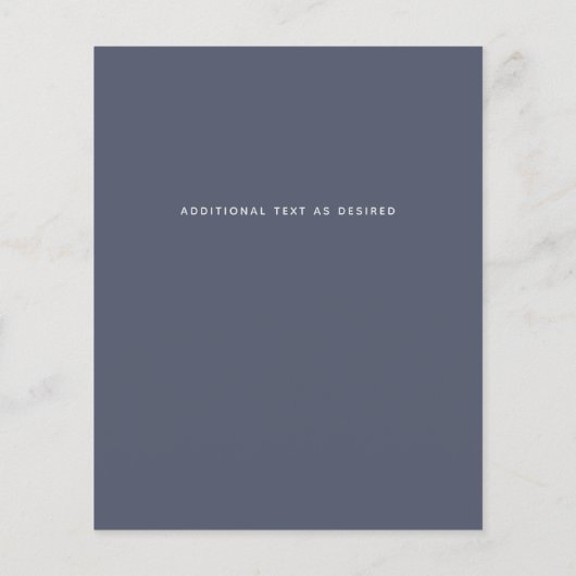 Budget Moderne Stusty Blue Wedding Invites (Achterkant)