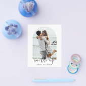 Budget moderne trouwfoto Save the Date Flyer (Enkel)