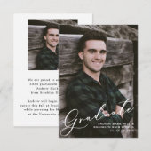 Budget Moderne Twee Aankondiging van het Afstudere (Voorkant / Achterkant)