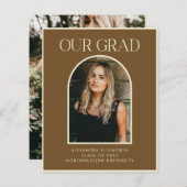 Budget Moderne Two Photo Brown Arch Afstuderen (Voorkant / Achterkant)