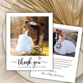 Budget Moderne Typografie 2 Foto Bruiloft Dank u