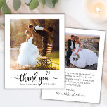 Budget Moderne Typografie 2 Foto Bruiloft Dank u<br><div class="desc">Budget Moderne Boho Hart Typografie 2 (twee) Foto Huwelijk Dank u Papier. Modern Stijlvolle bruiloft dank u sjabloon met een volledige verticaal foto op de voorkant met overlay tekst "Dank u" in een handgeschreven kalligrafie swash staart lettertype script met leuke liefde hart motief in het wit op het afbeelding. ***LET...</div>