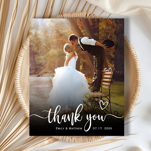 Budget Moderne Typografie 2 Foto Bruiloft Dank u