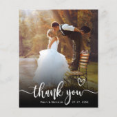 Budget Moderne Typografie 2 Foto Bruiloft Dank u (Voorkant)