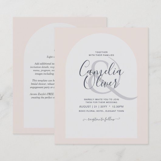 Budget Moderne Typografie Arch Minimalistische Bru (Voorkant / Achterkant)