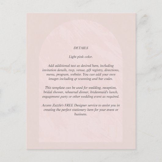 BUDGET Moderne typografie Arch Minimalistische Tro (Achterkant)