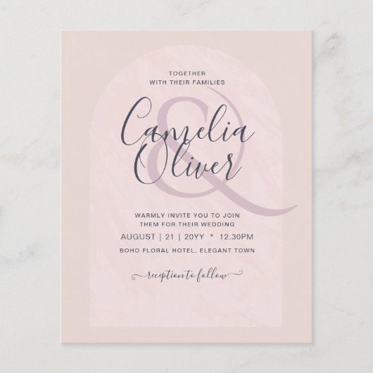 BUDGET Moderne typografie Arch Minimalistische Tro (Voorkant)