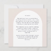 BUDGET Moderne Typografie Arch Minimalistische Tro Kaart (Achterkant)