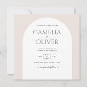 BUDGET Moderne Typografie Arch Minimalistische Tro Kaart (Voorkant)