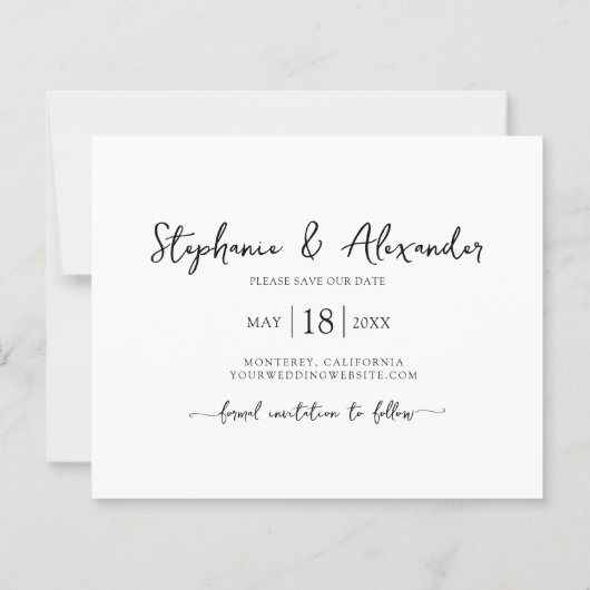 Budget Moderne Typografie Collage Save the Date (Achterkant)