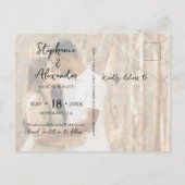 Budget Moderne Typografie Collage Save the Date Aankondigingskaart (Achterkant)