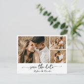 Budget Moderne Typografie Collage Save the Date Aankondigingskaart (Staand voorkant)