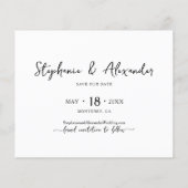 Budget Moderne Typografie Collage Save the Date Flyer (Achterkant)