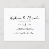 Budget Moderne Typografie Collage Save the Date Flyer (Achterkant)